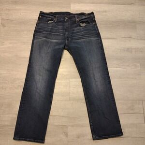 Levis 559 Jeans Mens 38x32 Blue Straight Whisker Medium Wash Denim Relaxed Fit